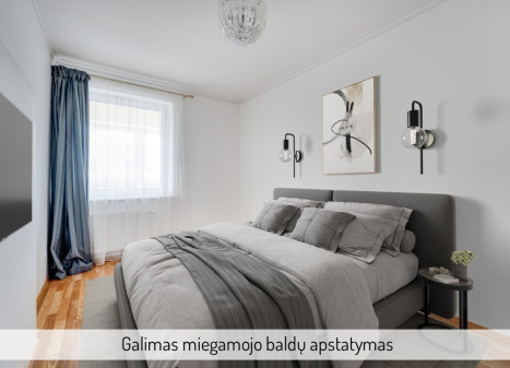 Parduodamas butas Perkūnkiemio g., Pašilaičiai, Vilniaus m., Vilniaus m. sav., 52.43 m2 ploto, 2 kambariai